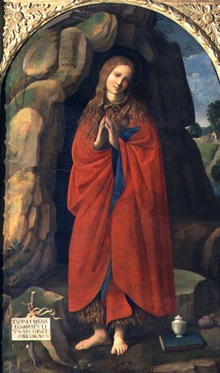 AII80457 St. Mary Magdalene (panel) by Viti, Timoteo (1467-1524) oil on panel Palazzo Ducale, Urbino, Italy Italian, out of copyright